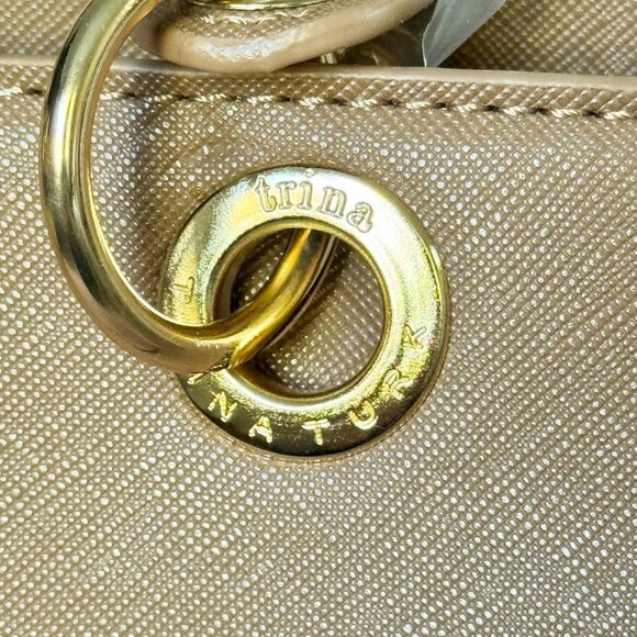 Trina Turk Mini Tote Crossbody Bag with Gold Hardware – New Khaki Color - Picture 3 of 8